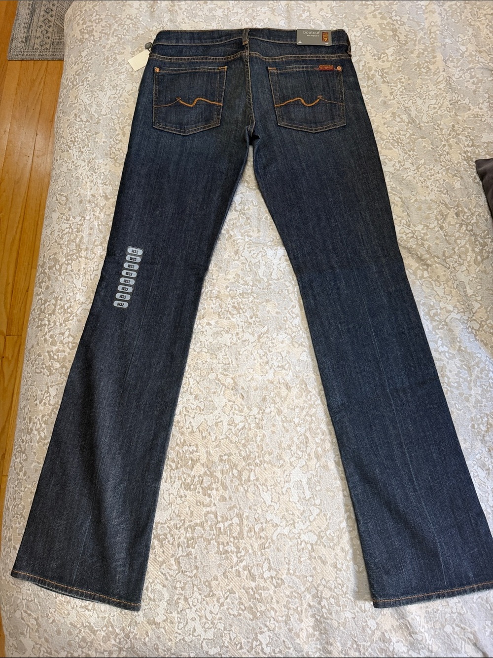 7 For All Mankind Dark Indigo Flare Jeans - Picture 4 of 8